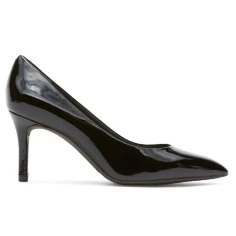 9W 9 W‎ WIDE WIDTH Rockport Women's Total Motion 75MM Black Patent Leather Heels